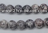 CRF282 15.5 inches 8mm round dyed rain flower stone beads