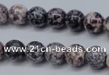 CRF283 15.5 inches 10mm round dyed rain flower stone beads