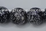 CRF288 15.5 inches 20mm round dyed rain flower stone beads