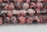 CRF300 15.5 inches 4mm round dyed rain flower stone beads wholesale