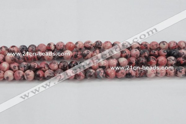 CRF303 15.5 inches 10mm round dyed rain flower stone beads wholesale