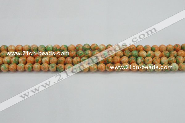 CRF308 15.5 inches 6mm round dyed rain flower stone beads wholesale