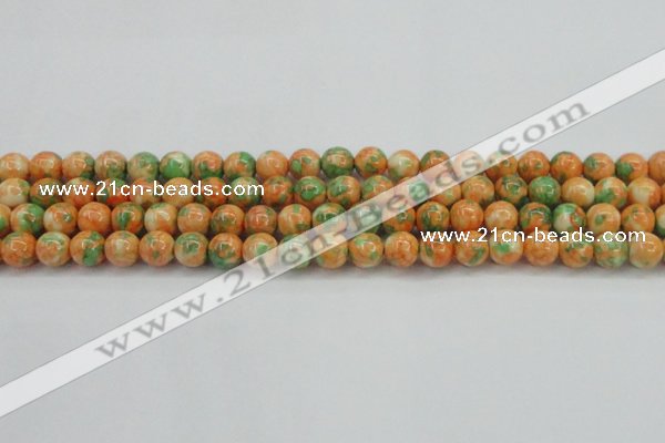 CRF310 15.5 inches 10mm round dyed rain flower stone beads wholesale
