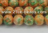 CRF311 15.5 inches 12mm round dyed rain flower stone beads wholesale