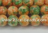 CRF312 15.5 inches 14mm round dyed rain flower stone beads wholesale