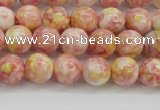 CRF315 15.5 inches 6mm round dyed rain flower stone beads wholesale