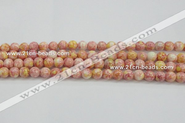 CRF317 15.5 inches 10mm round dyed rain flower stone beads wholesale