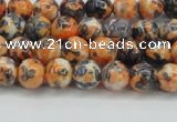 CRF321 15.5 inches 4mm round dyed rain flower stone beads wholesale