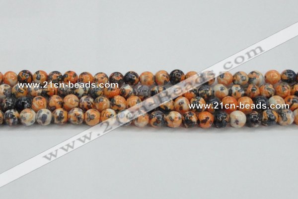 CRF324 15.5 inches 10mm round dyed rain flower stone beads wholesale