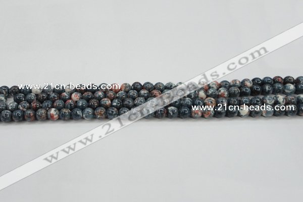 CRF328 15.5 inches 4mm round dyed rain flower stone beads wholesale