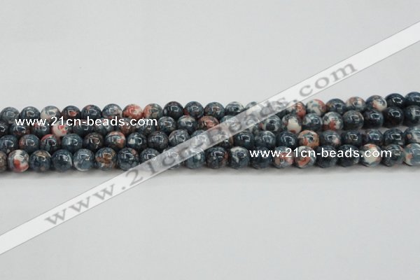 CRF331 15.5 inches 10mm round dyed rain flower stone beads wholesale