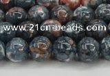 CRF332 15.5 inches 12mm round dyed rain flower stone beads wholesale