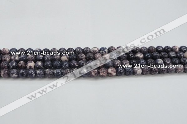 CRF336 15.5 inches 6mm round dyed rain flower stone beads wholesale