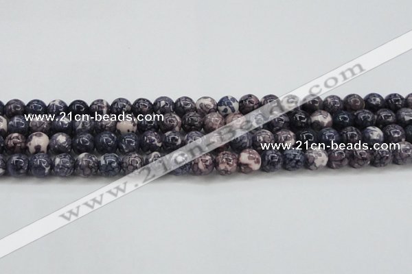 CRF338 15.5 inches 10mm round dyed rain flower stone beads wholesale