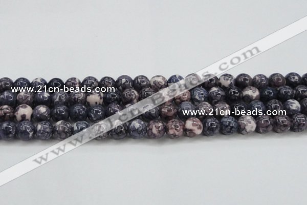 CRF339 15.5 inches 12mm round dyed rain flower stone beads wholesale