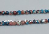 CRF34 15.5 inches 4mm round dyed rain flower stone beads wholesale