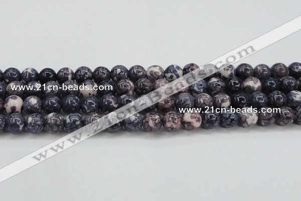 CRF340 15.5 inches 14mm round dyed rain flower stone beads wholesale