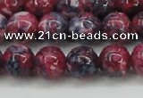 CRF346 15.5 inches 12mm round dyed rain flower stone beads wholesale