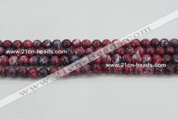 CRF346 15.5 inches 12mm round dyed rain flower stone beads wholesale