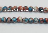 CRF35 15.5 inches 6mm round dyed rain flower stone beads wholesale