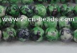 CRF350 15.5 inches 6mm round dyed rain flower stone beads wholesale