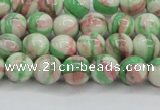 CRF381 15.5 inches 6mm round dyed rain flower stone beads wholesale