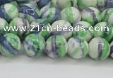 CRF388 15.5 inches 8mm round dyed rain flower stone beads wholesale