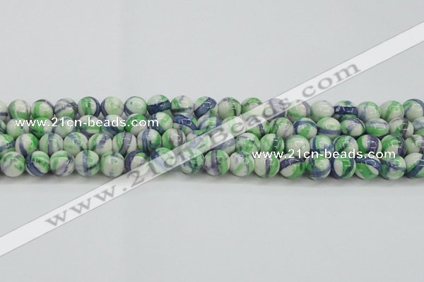 CRF390 15.5 inches 12mm round dyed rain flower stone beads wholesale