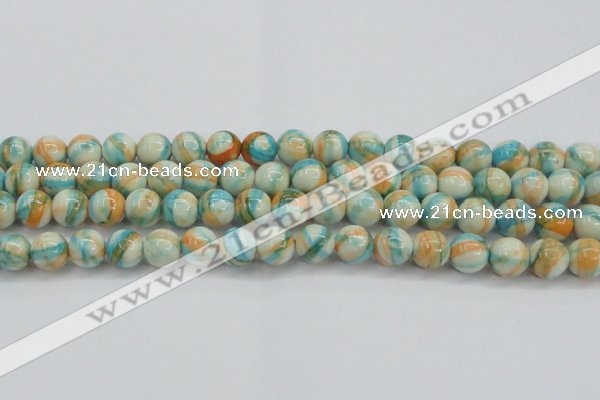 CRF396 15.5 inches 12mm round dyed rain flower stone beads wholesale