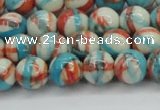 CRF400 15.5 inches 8mm round dyed rain flower stone beads wholesale