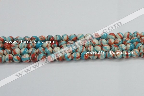 CRF401 15.5 inches 10mm round dyed rain flower stone beads wholesale