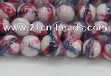 CRF406 15.5 inches 8mm round dyed rain flower stone beads wholesale