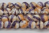 CRF410 15.5 inches 4mm round dyed rain flower stone beads wholesale