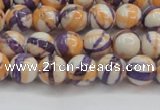 CRF411 15.5 inches 6mm round dyed rain flower stone beads wholesale