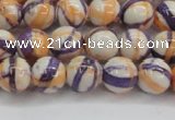 CRF412 15.5 inches 8mm round dyed rain flower stone beads wholesale