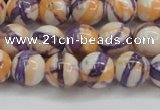 CRF413 15.5 inches 10mm round dyed rain flower stone beads wholesale