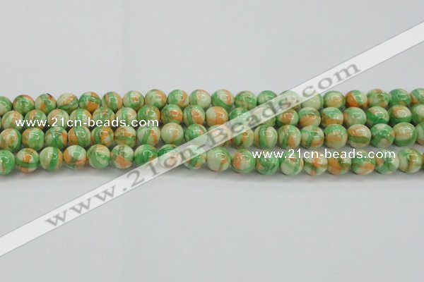 CRF419 15.5 inches 10mm round dyed rain flower stone beads wholesale