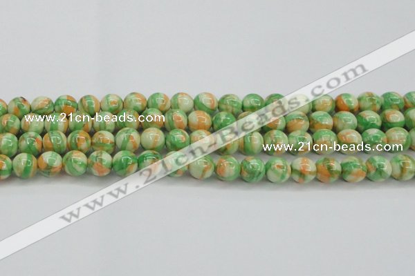 CRF420 15.5 inches 12mm round dyed rain flower stone beads wholesale