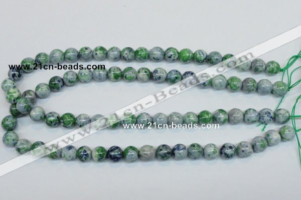 CRF43 15.5 inches 6mm round dyed rain flower stone beads wholesale