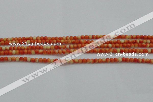 CRF437 15.5 inches 3mm round dyed rain flower stone beads wholesale