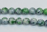 CRF44 15.5 inches 8mm round dyed rain flower stone beads wholesale