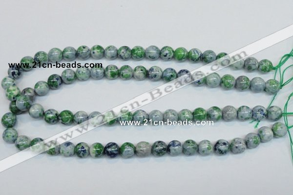 CRF44 15.5 inches 8mm round dyed rain flower stone beads wholesale