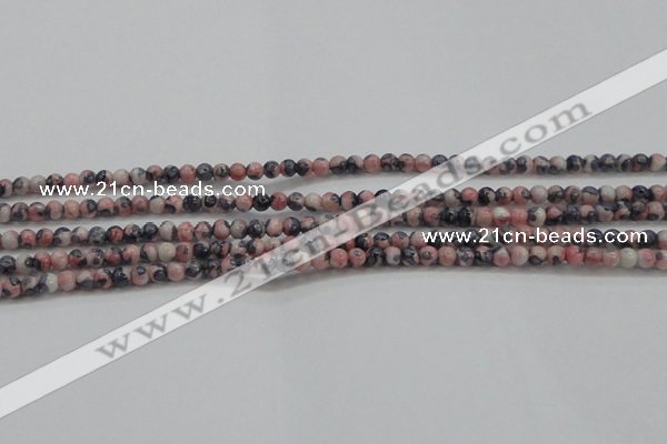 CRF445 15.5 inches 3mm round dyed rain flower stone beads wholesale