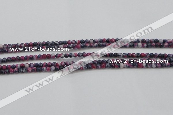 CRF447 15.5 inches 3mm round dyed rain flower stone beads wholesale