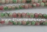 CRF449 15.5 inches 3mm round dyed rain flower stone beads wholesale