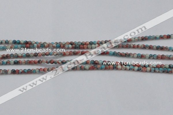 CRF450 15.5 inches 3mm round dyed rain flower stone beads wholesale