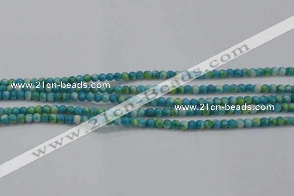 CRF451 15.5 inches 3mm round dyed rain flower stone beads wholesale