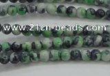 CRF453 15.5 inches 3mm round dyed rain flower stone beads wholesale