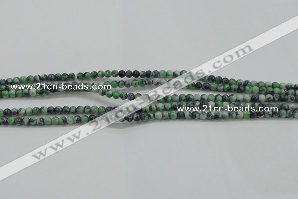 CRF453 15.5 inches 3mm round dyed rain flower stone beads wholesale