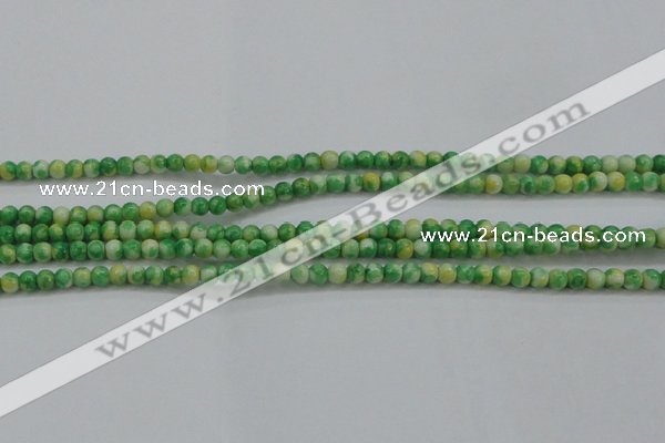 CRF454 15.5 inches 3mm round dyed rain flower stone beads wholesale